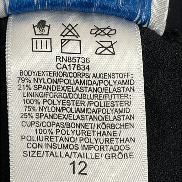 Gabar Horizon Stripe High Neck One Piece Tummy Control Swimsuit 12 - Picture 10 of 15